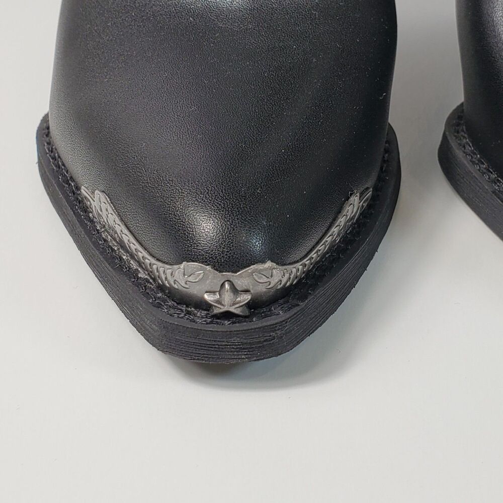 Zodiac Raylin Women's Western Boot 7 Black Pointed Silver Accent Toe - Picture 5 of 9